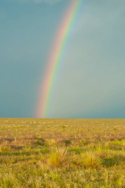 Kırsal alan ve gökkuşağı, Buenos Aires bölgesi, Arjantin