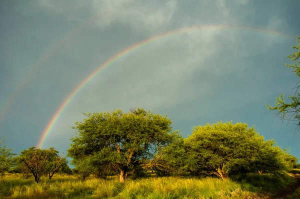 Ländliche Landschaft Und Regenbogen Provinz Buenos Aires Argentinien — Stockfoto