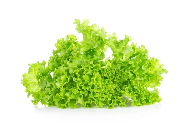 Alface Isolada Sobre Fundo Branco Folha Salada — Fotografia de Stock