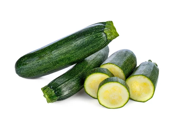 Frische Zucchini Kürbis Isoliert Auf Weißem Hintergrund — Stockfoto
