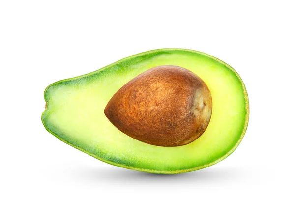 Avocado Geïsoleerd Een Witte Achtergrond Uitknippad — Stockfoto