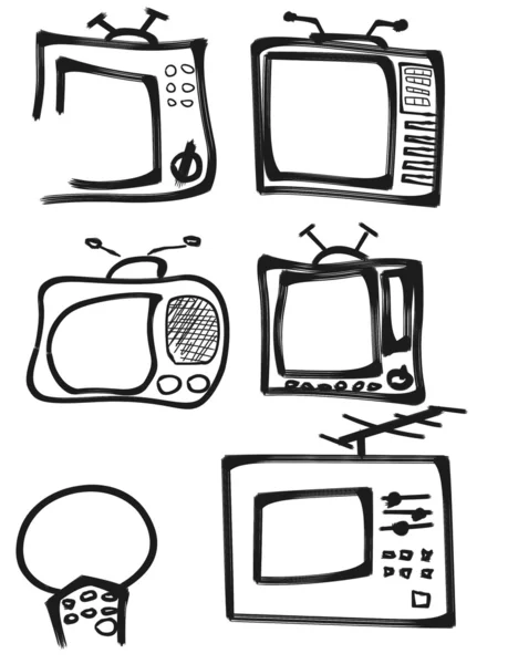 Siluet τηλεόραση — Φωτογραφία Αρχείου