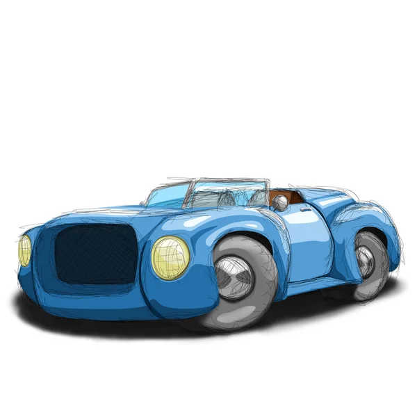 Blauer Roadster — Stockfoto