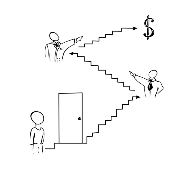 Zakelijke ladder naar momey — Stockfoto
