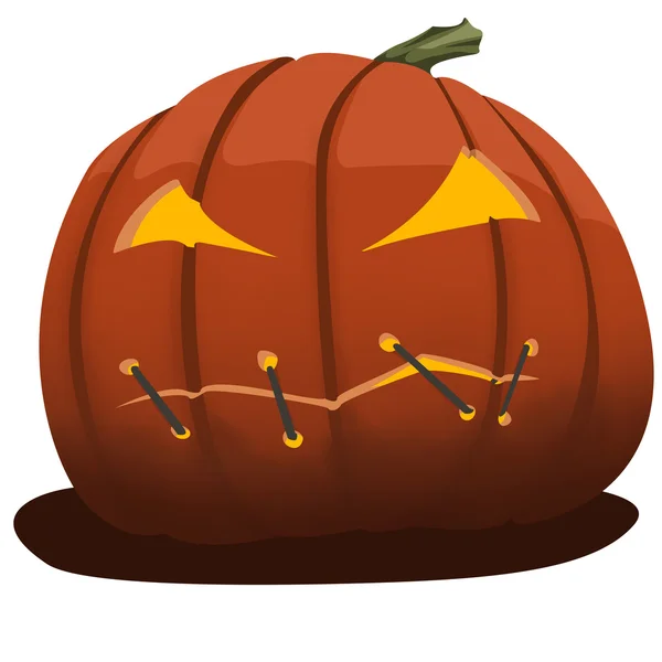 Angry closed pumpkin — Stock Photo, Image