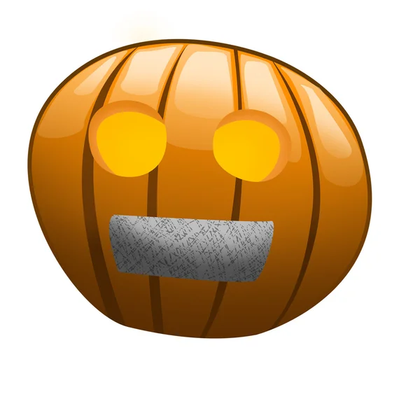 Silence pumpkin with tape — Stock Photo, Image