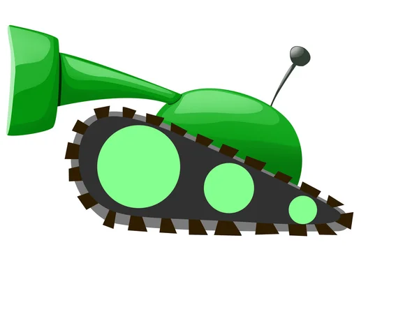 Illustration of green cartoon tank — Stock Photo, Image