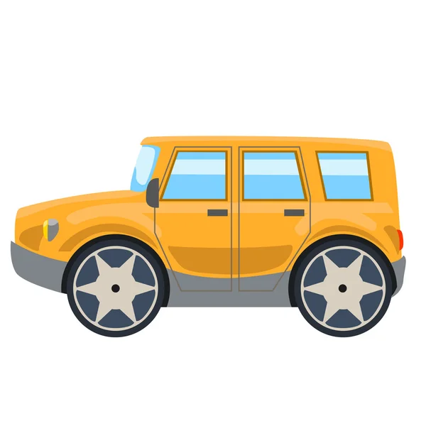 Illustration of yellow off-road car side — Stock Photo, Image