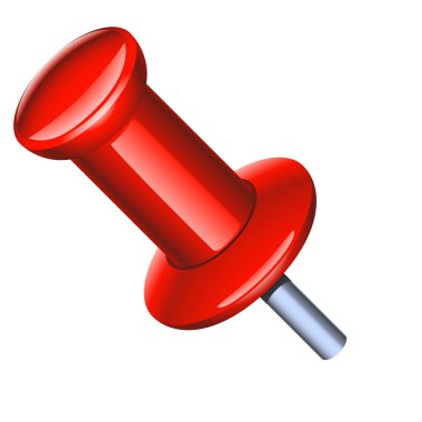 Kırmızı ofis işaretçisi metal çubuk ile