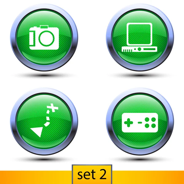 Second set of four realistic icons — Stock Vector