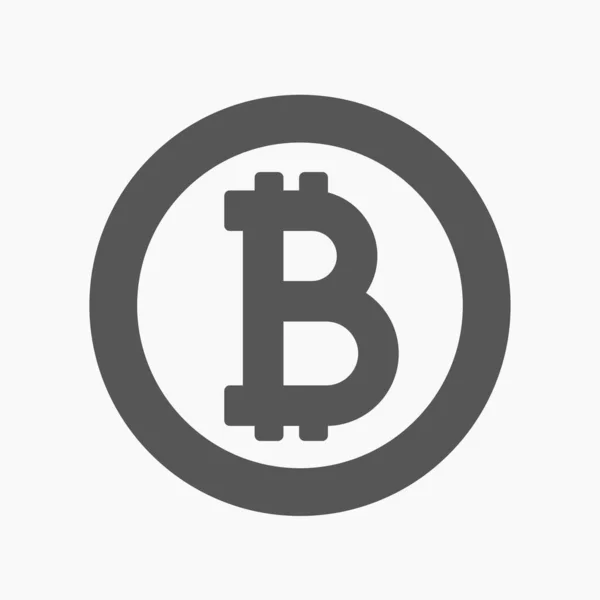 Bitcoin design plat isolé sur le dos blanc — Image vectorielle