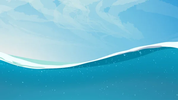 青い海の水の線雲 — ストックベクタ