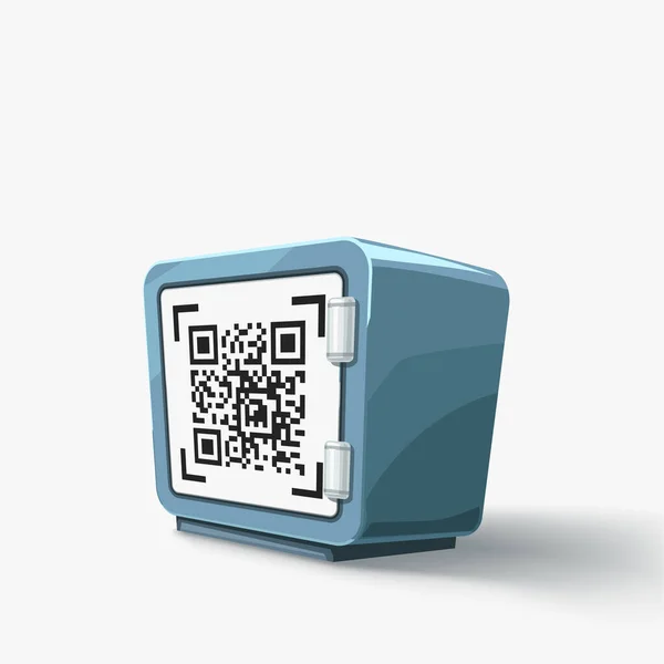 Moderne sichere digitale Brieftasche QR-Code — Stockvektor