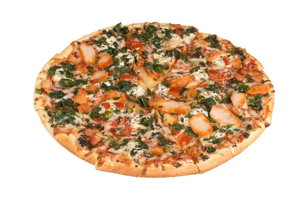 Thin crust pizza — Stock Photo, Image