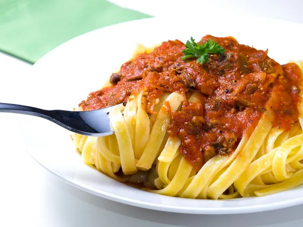 Fettuccine bolonhesa — Fotografia de Stock