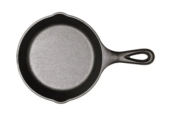 Cast-iron frying pan isolated on white — Stock Photo, Image