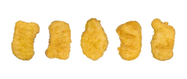 Kyckling nuggets i rad — Stockfoto