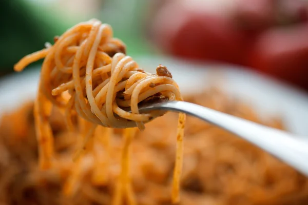Delicioso espaguete bolonhesa — Fotografia de Stock