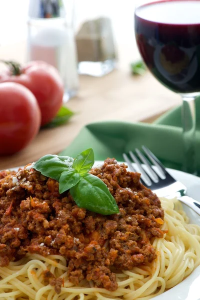 Delicioso espaguete bolonhesa — Fotografia de Stock