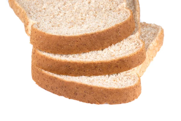 Stacked whole wheat bread slices — Stock Photo, Image