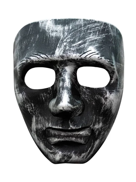 Halloween Konceptet Läskig Mask Mördare Galning Isoleras Vit Bakgrund Fasa — Stockfoto