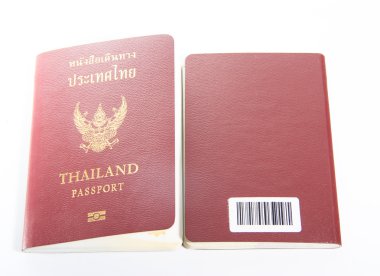 beyaz zemin üzerine Tayland pasaportu