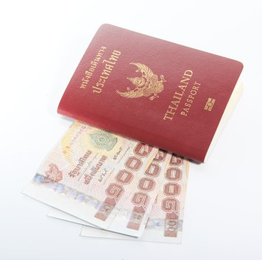 beyaz zemin üzerine Tayland pasaportu