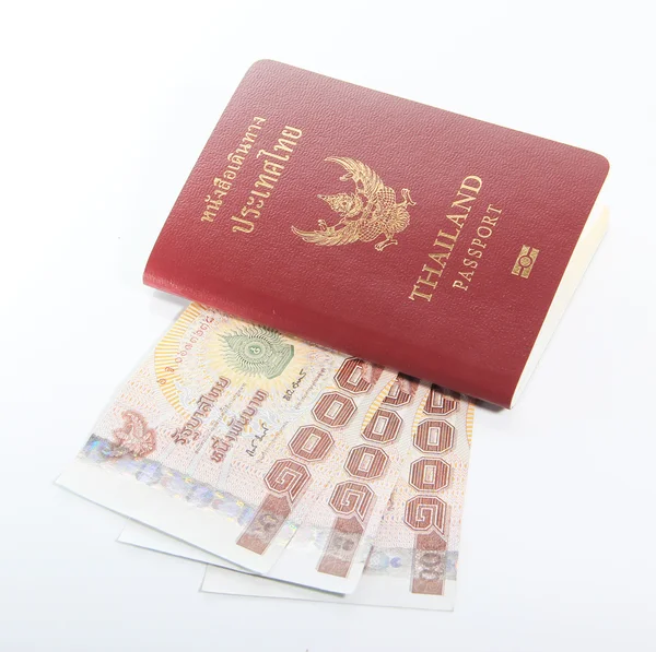 beyaz zemin üzerine Tayland pasaportu