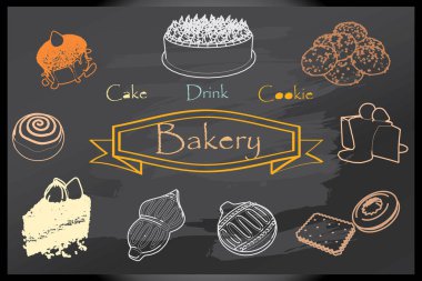 Bekery Menüsü, yazı tahtası restoranına el çizimi yaptı