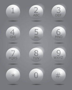 Telefon numarası için tuş takımı
