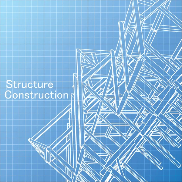 Vector Arquitecto Impresión Azul — Vector de stock