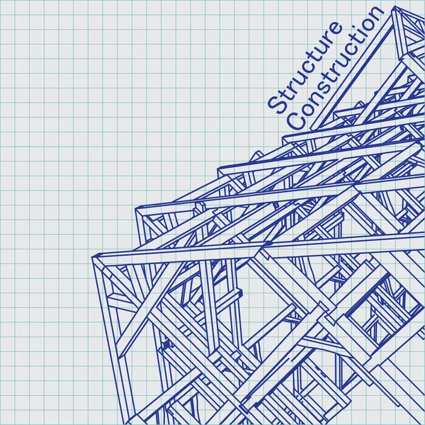 Vector Van Blue Print Architect — Stockvector