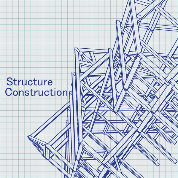 Vektor Von Blue Print Architekt — Stockvektor