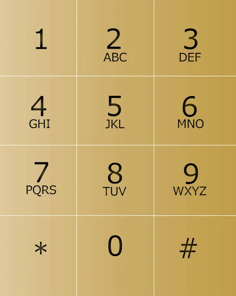 Tastatur Für Telefonnummer — Stockvektor