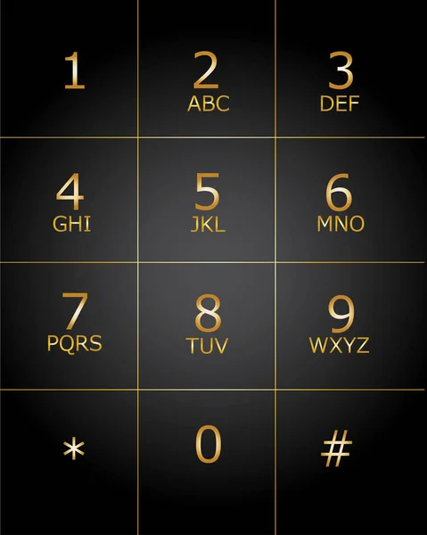 电话号码的键盘 — 图库矢量图片