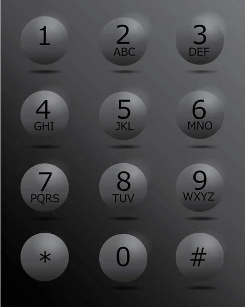 Clavier Pour Numéro Téléphone — Image vectorielle
