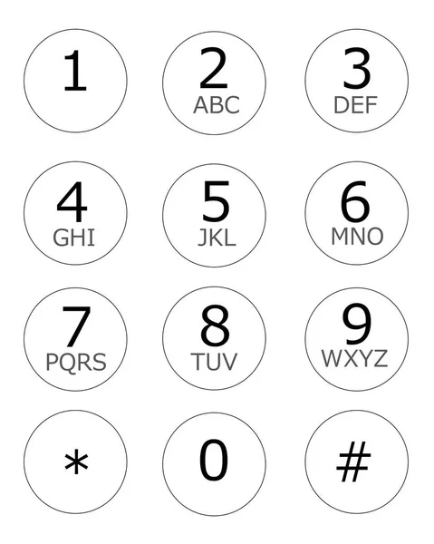 电话号码的键盘 — 图库矢量图片