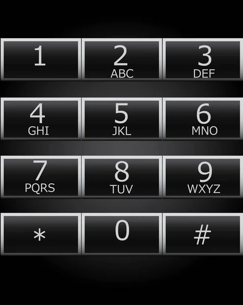 电话号码的键盘 — 图库矢量图片