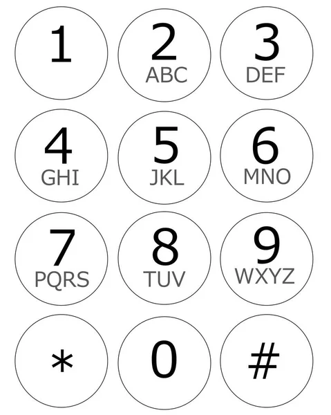 Clavier Pour Numéro Téléphone — Image vectorielle