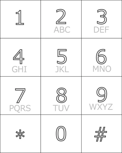 Tastatur Für Ein Telefon — Stockvektor