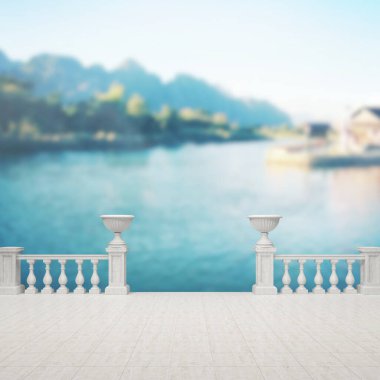 Balkon ve Teras, doğa arka plan bulanıklık