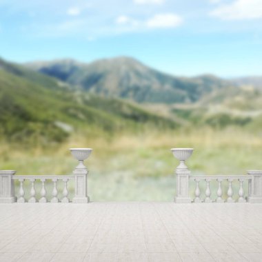 Balkon ve Teras, doğa arka plan bulanıklık