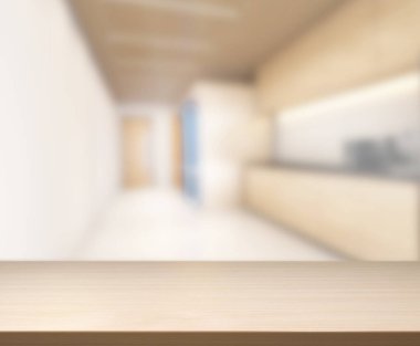 Masa üstü ve arka plan bulanıklık mutfak Oda