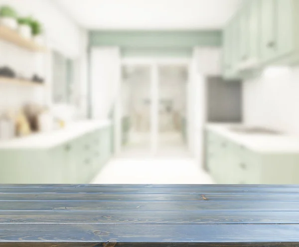 Table Top Blur Kitchen Room Background — Stock Photo, Image