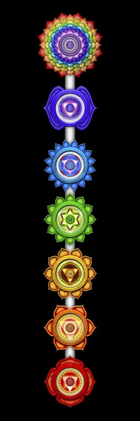 Los siete chakras principales — Foto de Stock