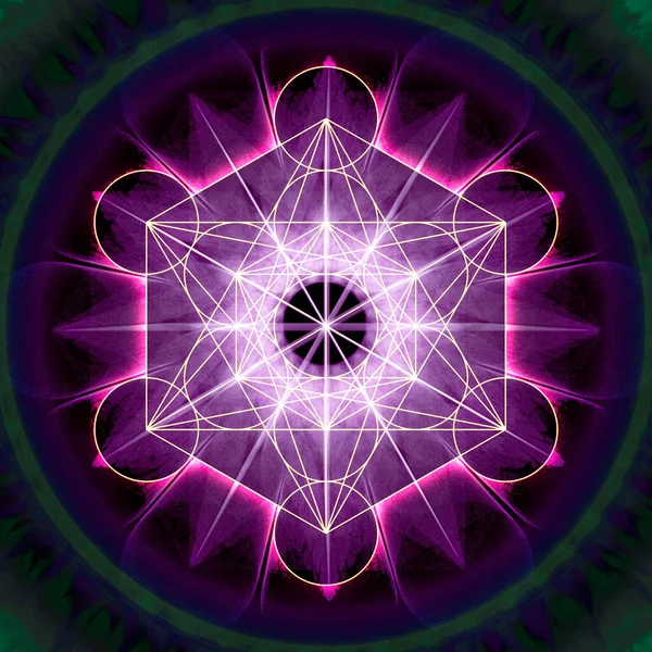 Sacred Geometry Metatron Cube Symbol Royalty Free Stock Photos