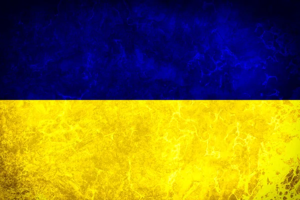 Illustration Ukrainian Flag Signs Use Blue Yellow Colored Background Scratches — Stock Photo, Image