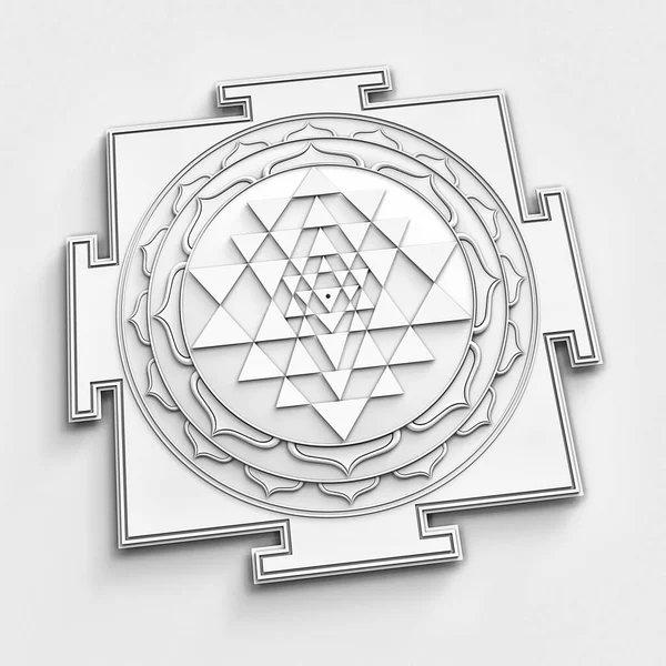 Kutsal Geometri Sembolü Sri Yantra Mandala — Stok fotoğraf