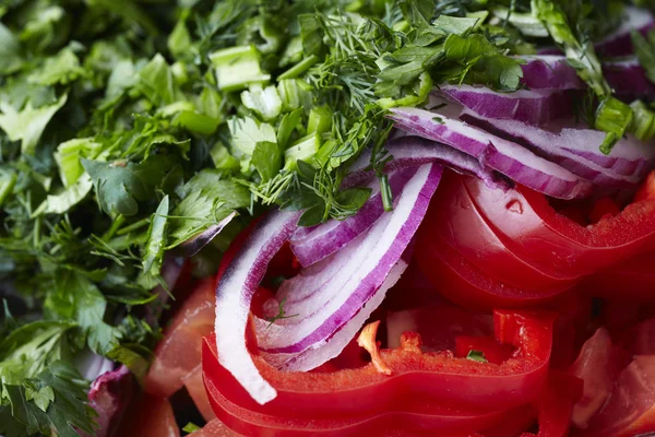 Fresh salad closeup — Stock Photo, Image