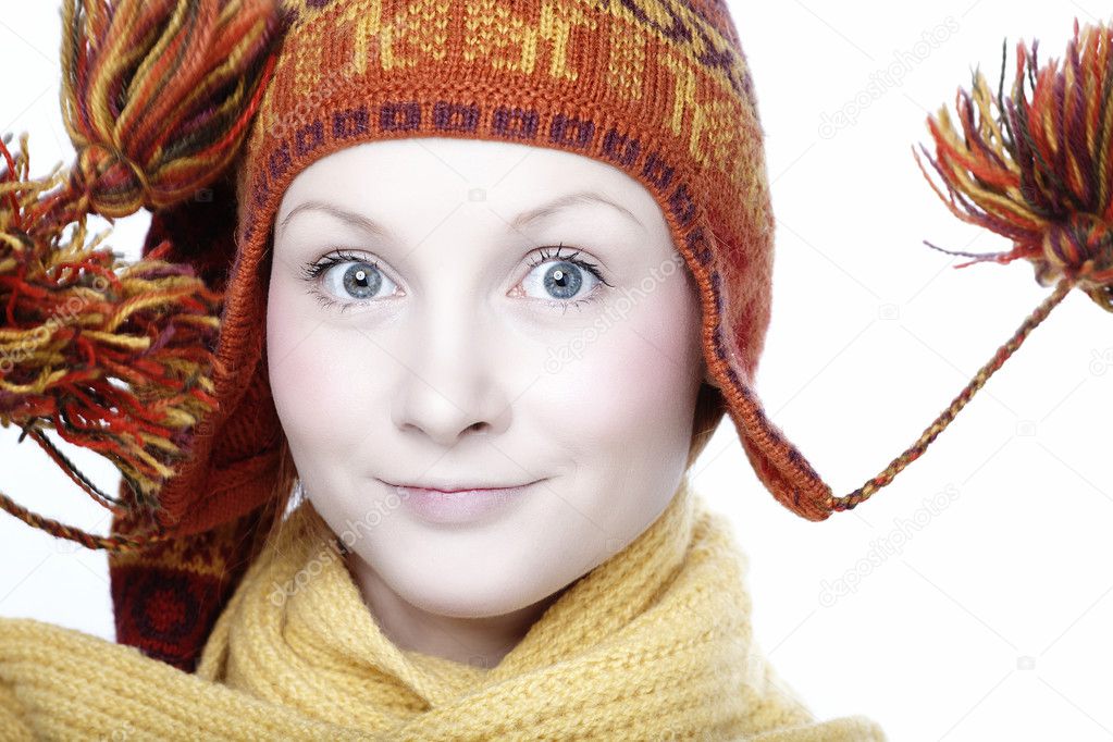 Woman in funny hat